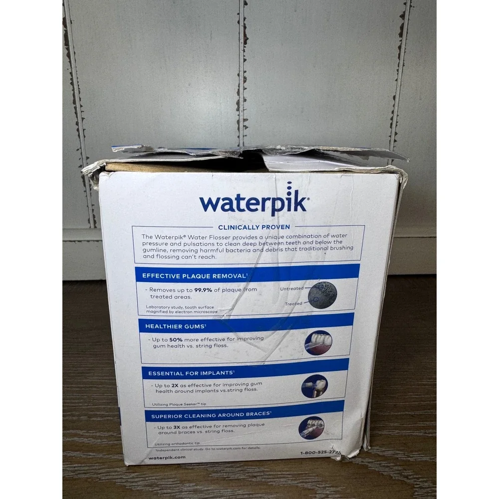 Waterpik Nano Plus Water Flosser White WP-320W Compact Travel Oral Irrigator